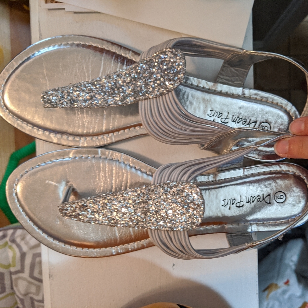 Silver sandals